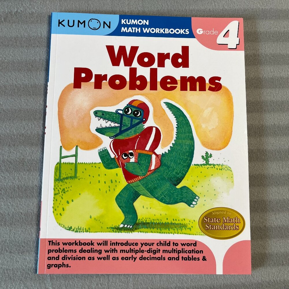 Kumon Book Grade 4 Word Problem Division Multiplication Tables Graphs NEW